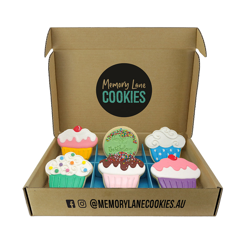Birthday Cupcake Gift Box - Memory Lane Cookies