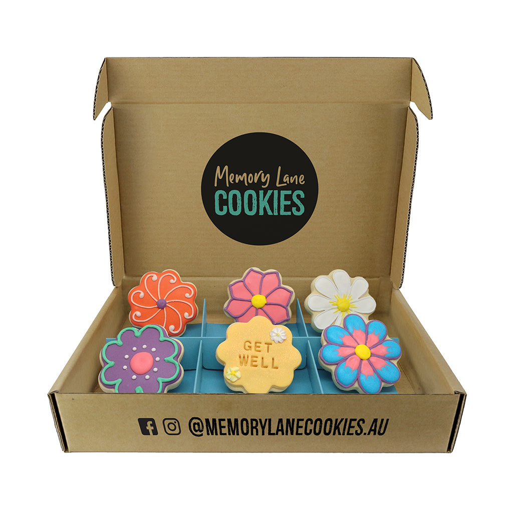 Get Well Flower Gift Box - Memory Lane Cookies