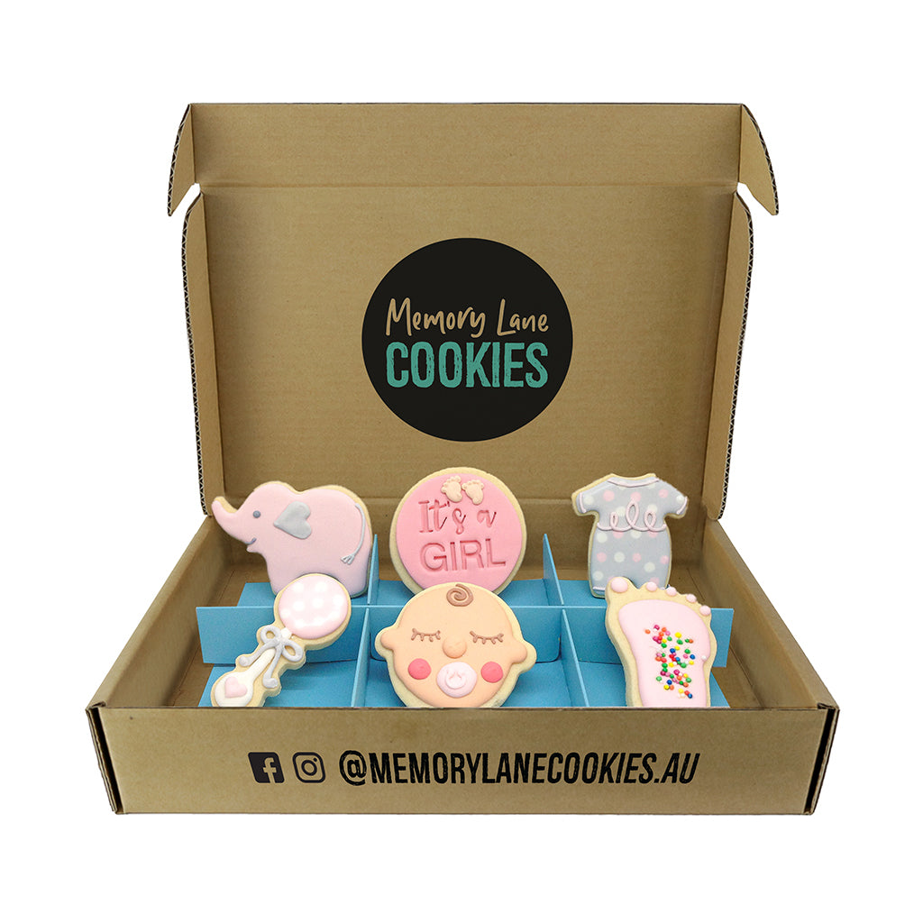 Baby Girl Cookie Gift Box - Memory Lane Cookies